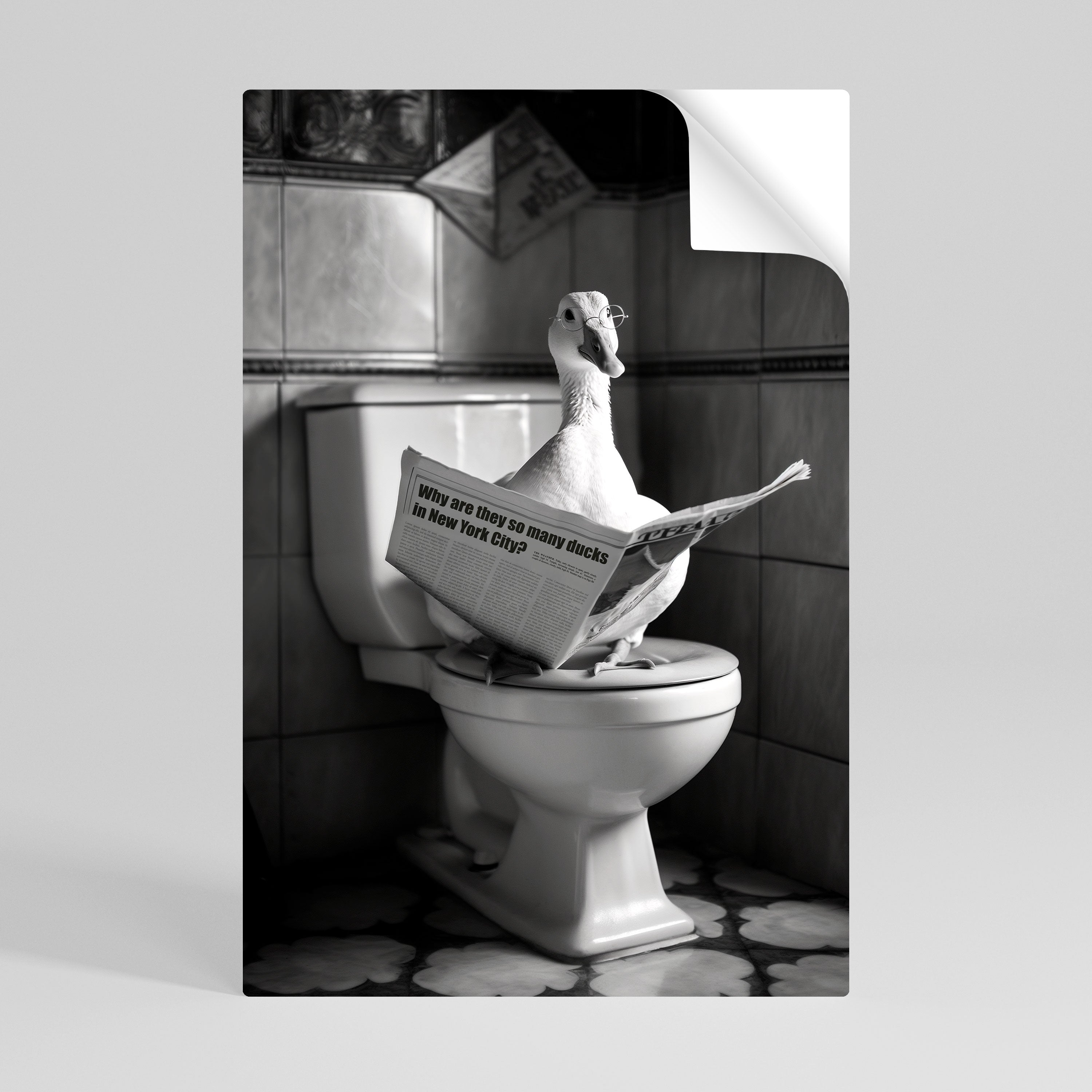 DUCKS IN THE CITY Poster Vertical Autocolante