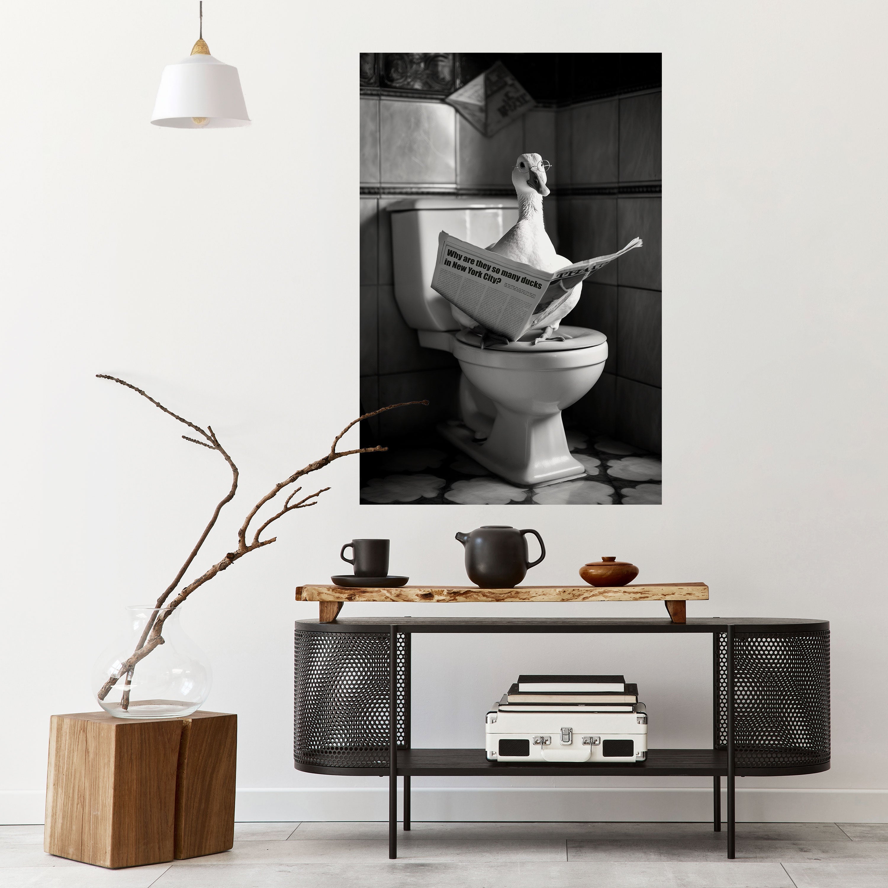 DUCKS IN THE CITY Poster Vertical Autocolante