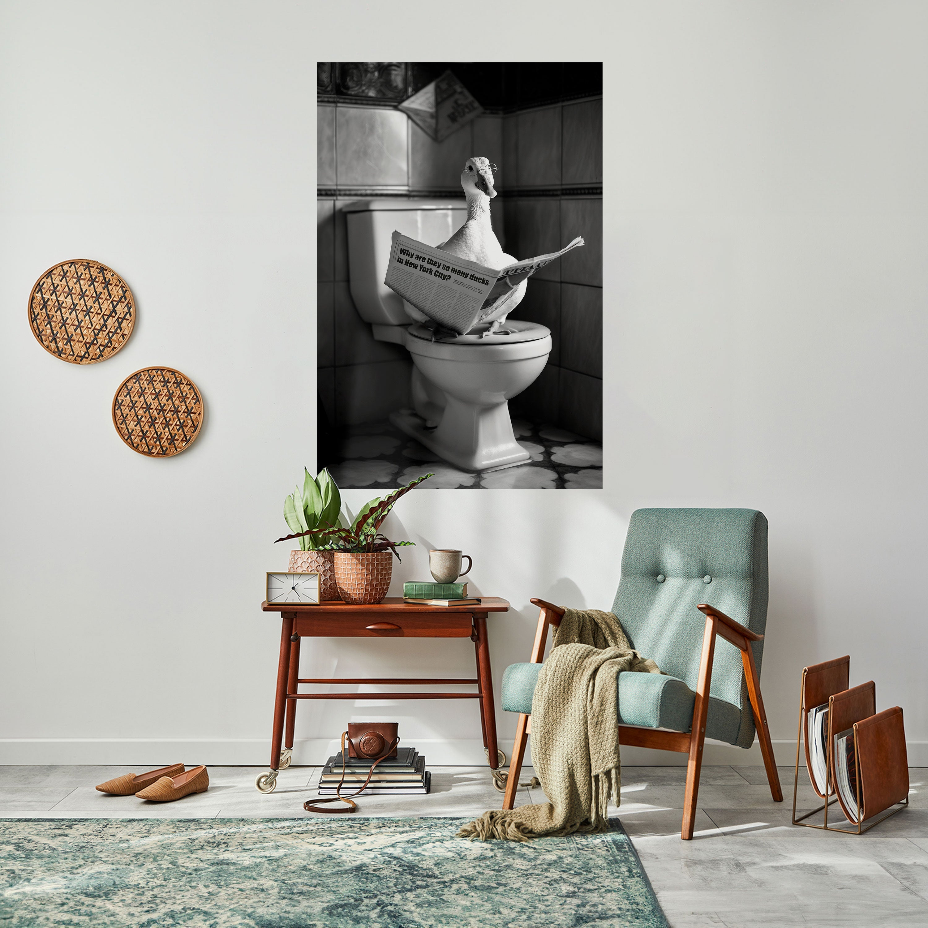 DUCKS IN THE CITY Poster Vertical Autocolante