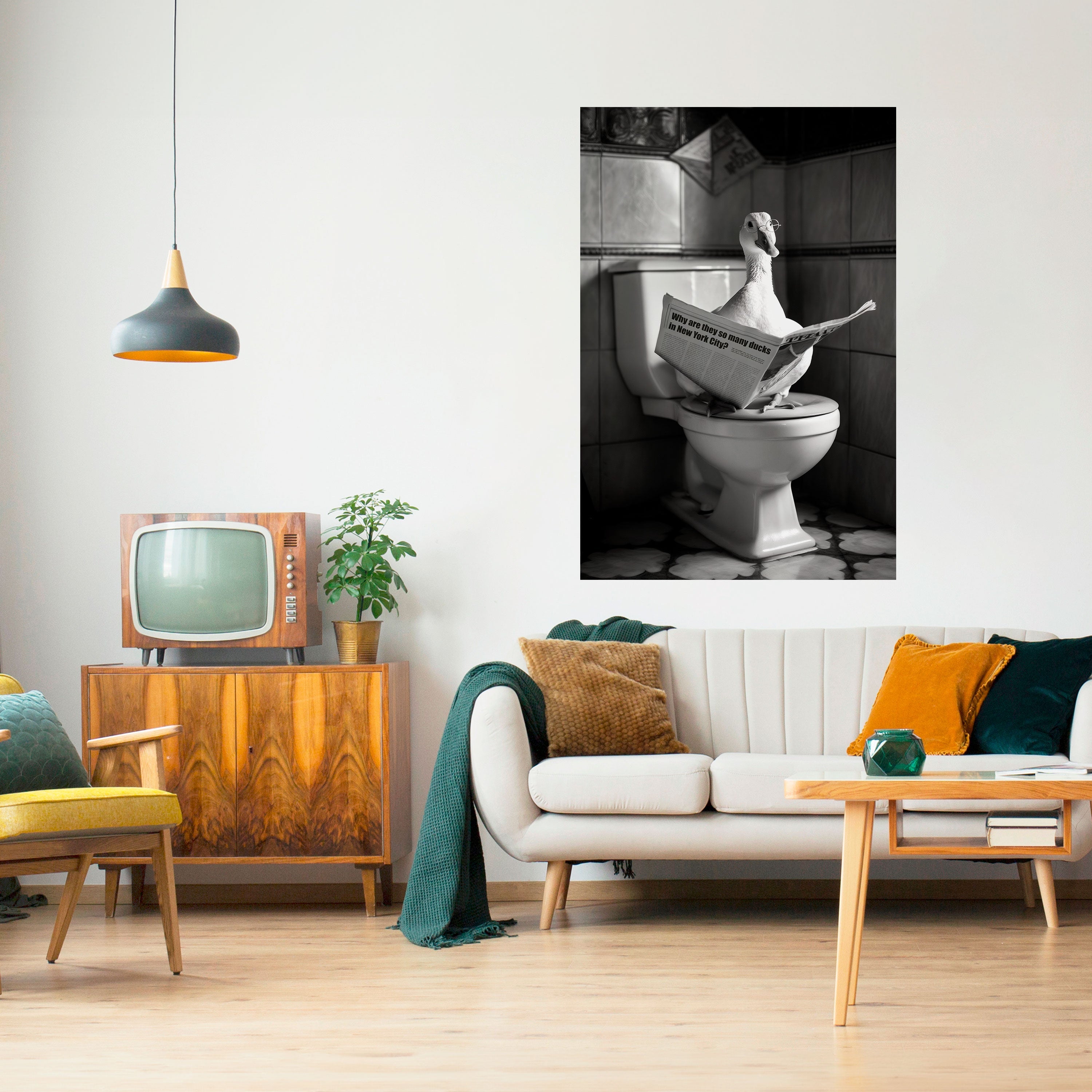 DUCKS IN THE CITY Poster Vertical Autocolante