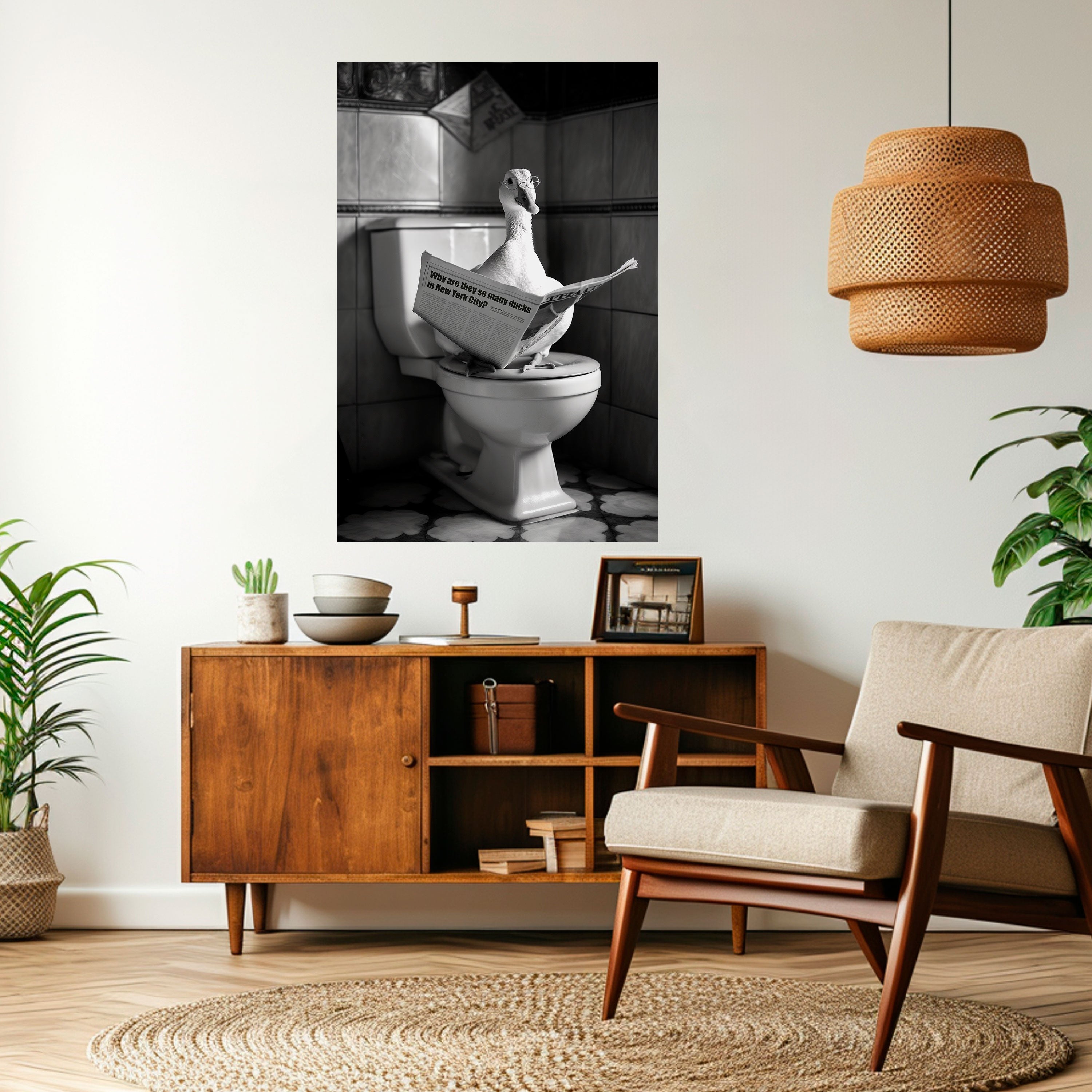 DUCKS IN THE CITY Poster Vertical Autocolante