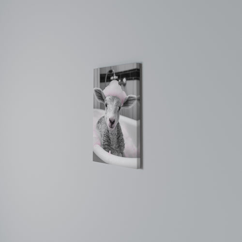 PINK CLOUD BATH TIME Quadro em tela vertical