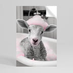 PINK CLOUD BATH TIME Poster Vertical Autocolante