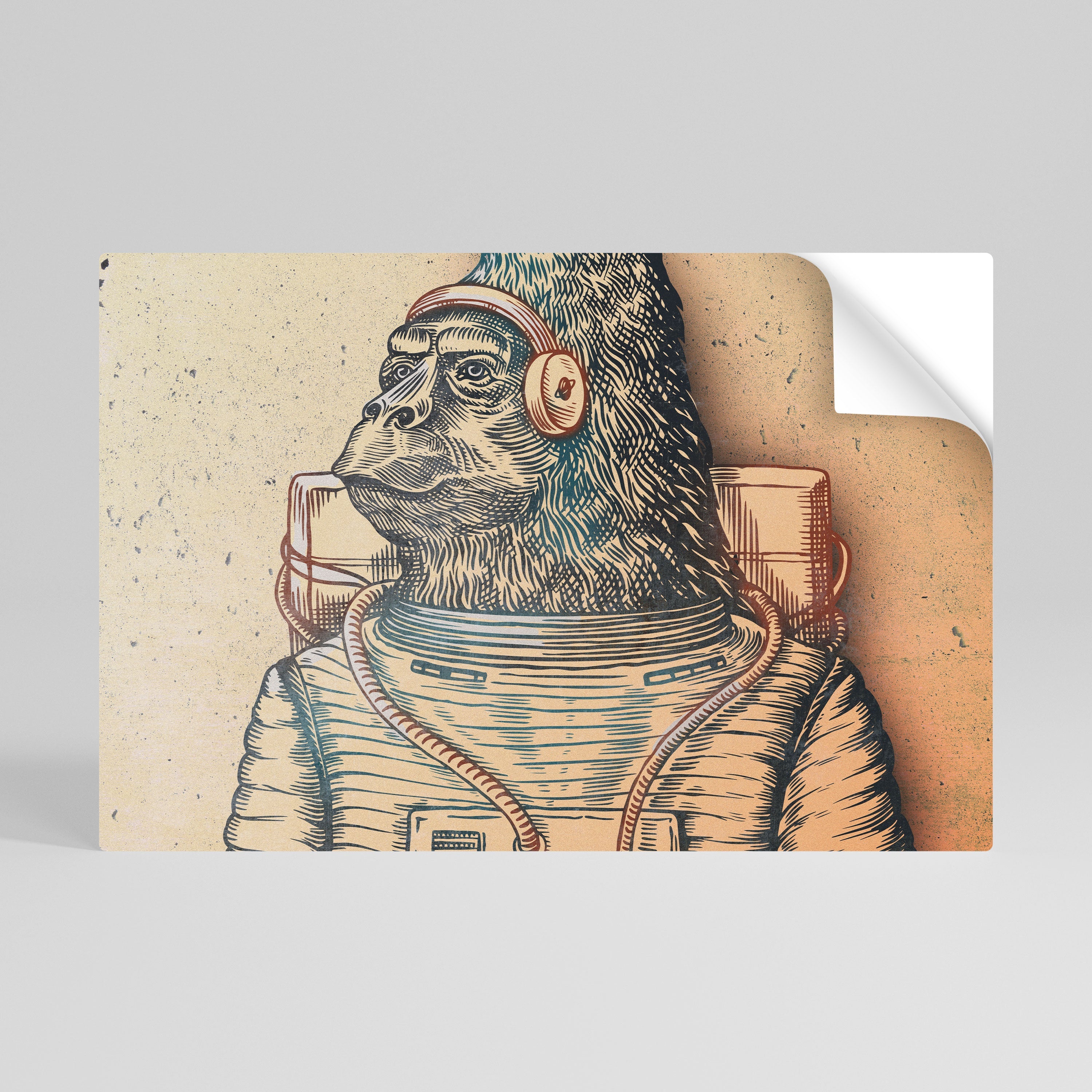 GORILLA GROOVE Peel and Stick Horizontal Poster