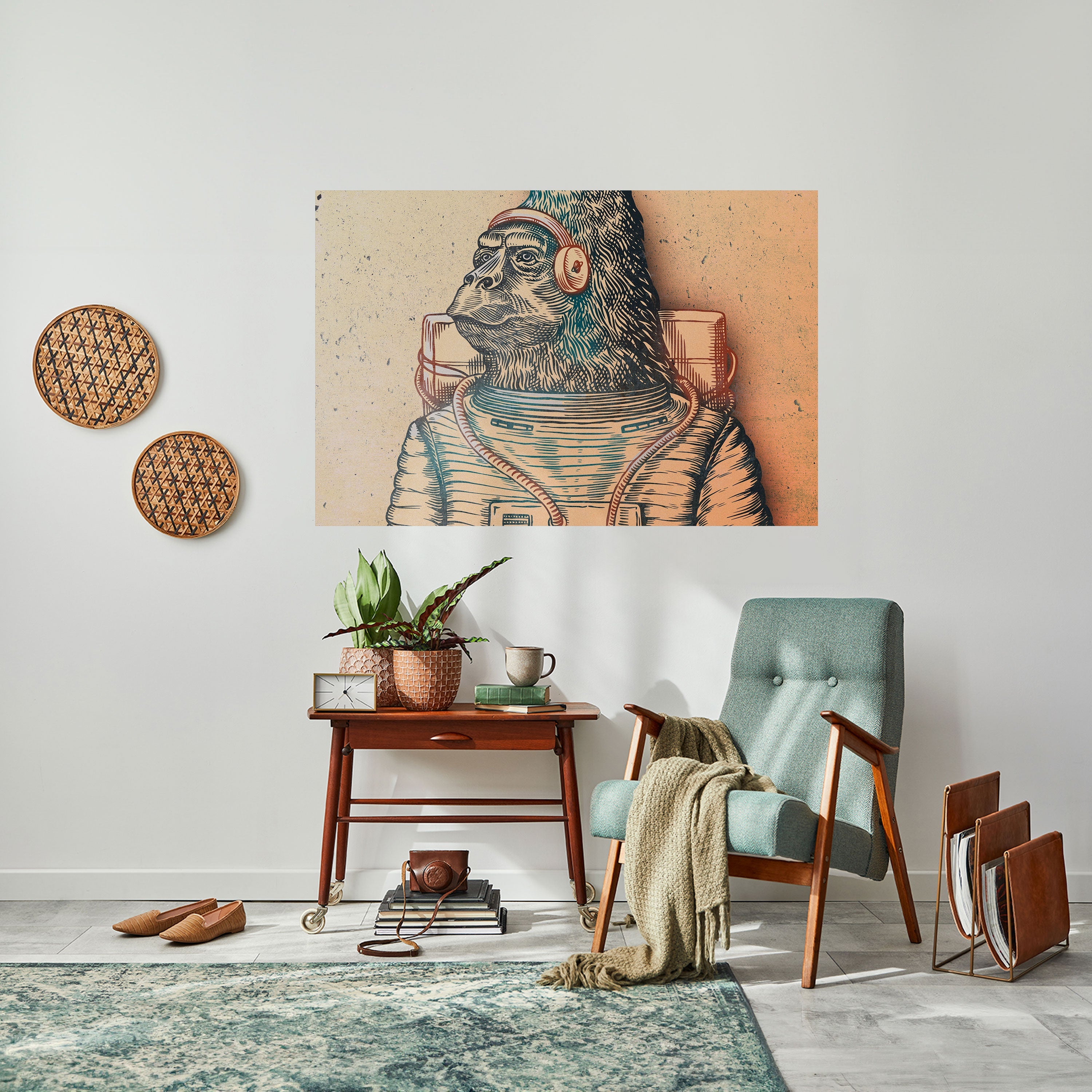 GORILLA GROOVE Peel and Stick Horizontal Poster