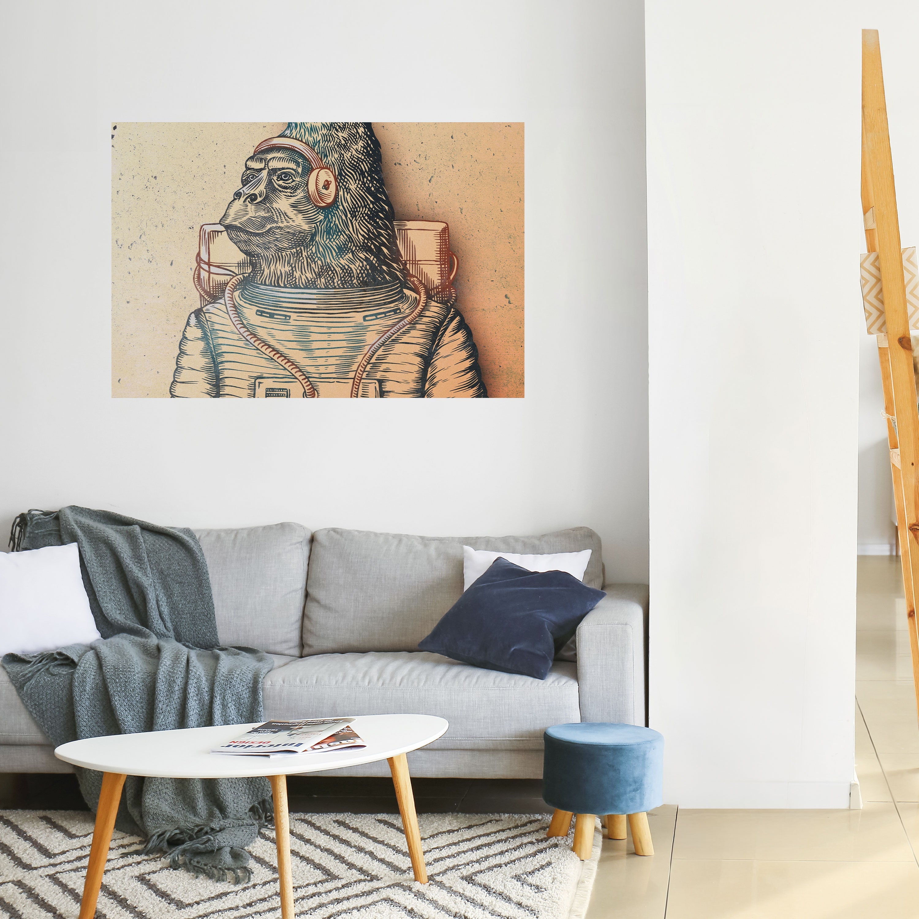 GORILLA GROOVE Peel and Stick Horizontal Poster