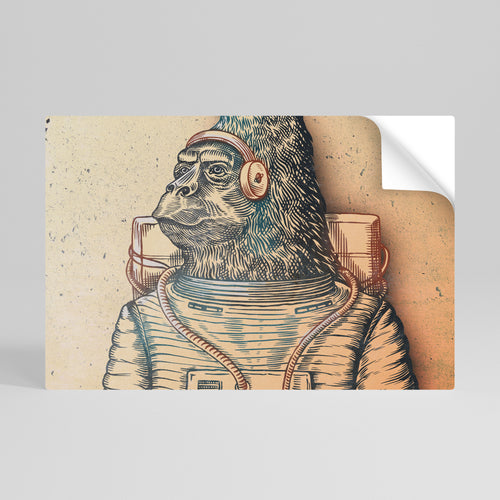 GORILLA GROOVE Peel and Stick Horizontal Poster