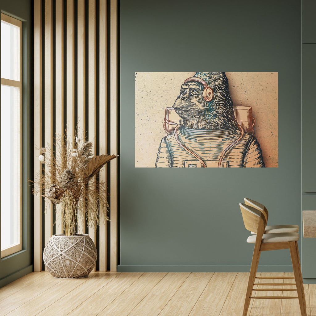 GORILLA GROOVE Peel and Stick Horizontal Poster