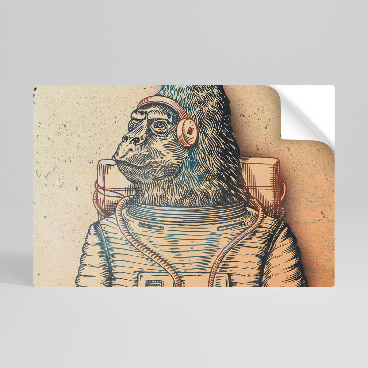 GORILLA GROOVE Póster Autocolante Horizontal