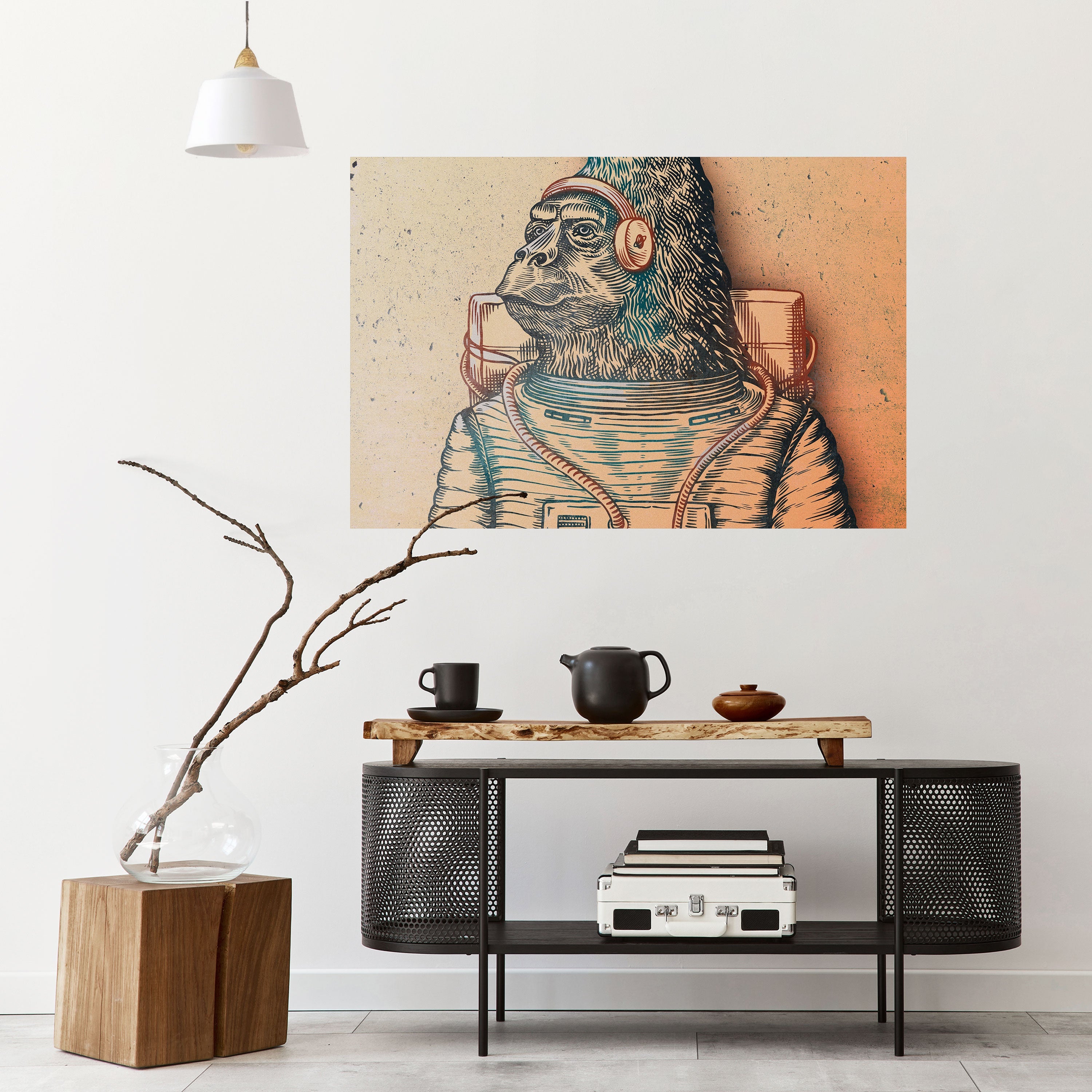 GORILLA GROOVE Peel and Stick Horizontal Poster