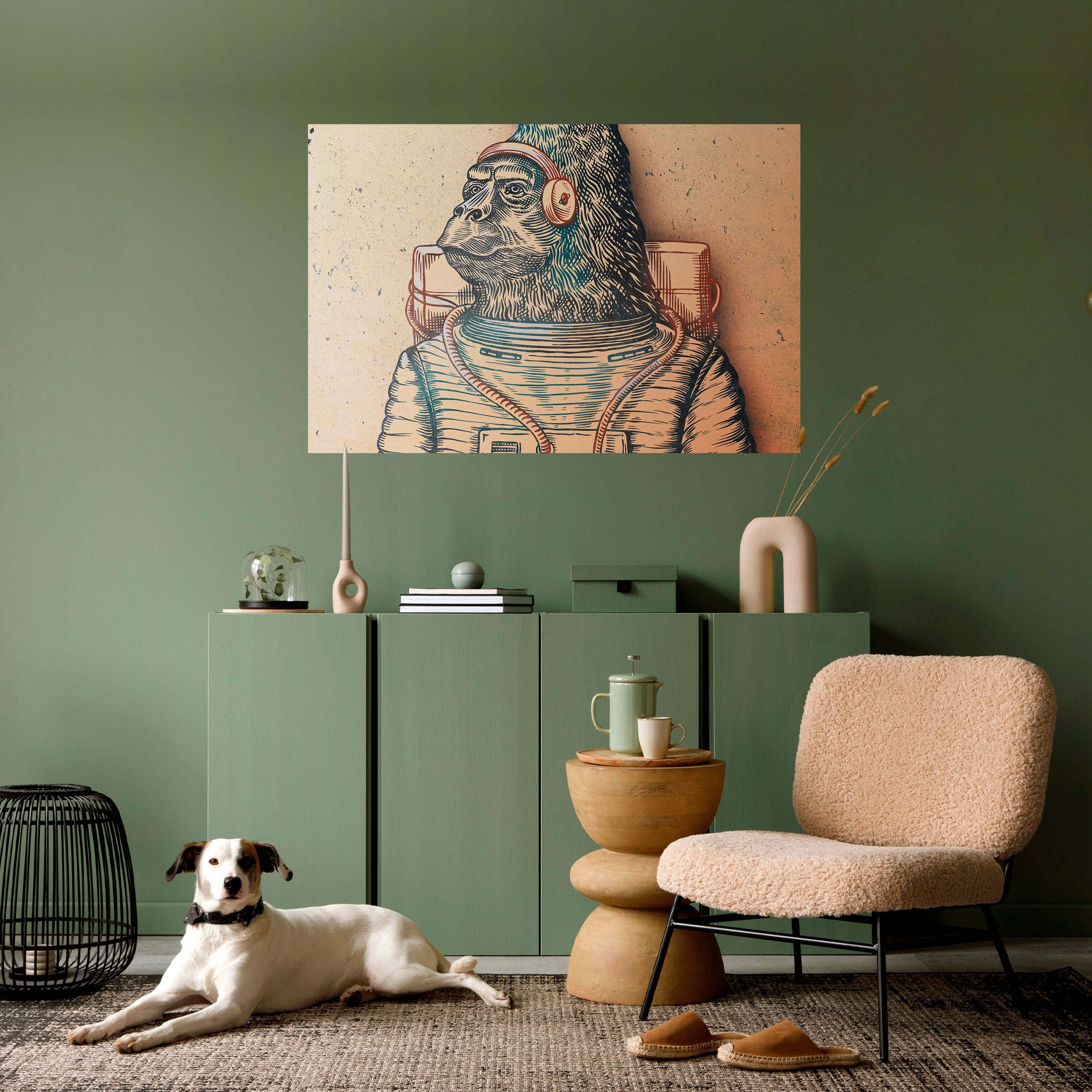 GORILLA GROOVE Peel and Stick Horizontal Poster