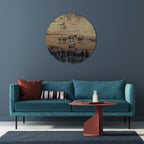 THE ZEBRA HARMONY Round Wall Art