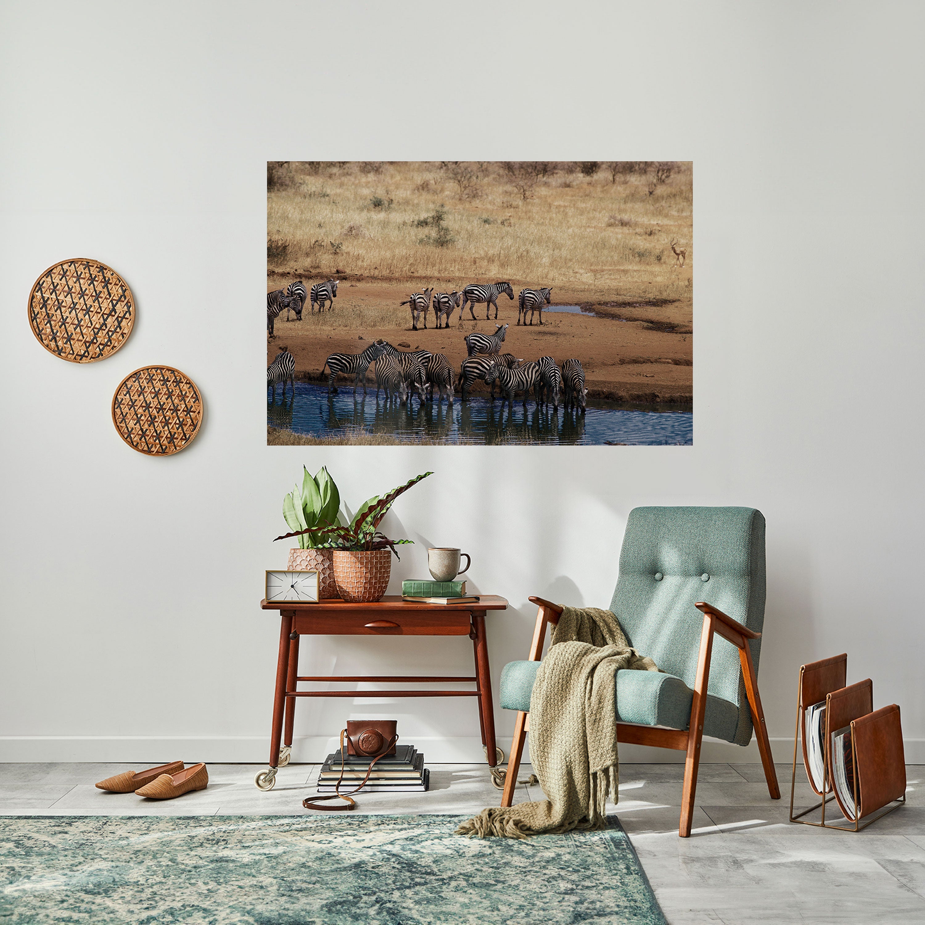 THE ZEBRA HARMONY Peel and Stick Horizontal Poster