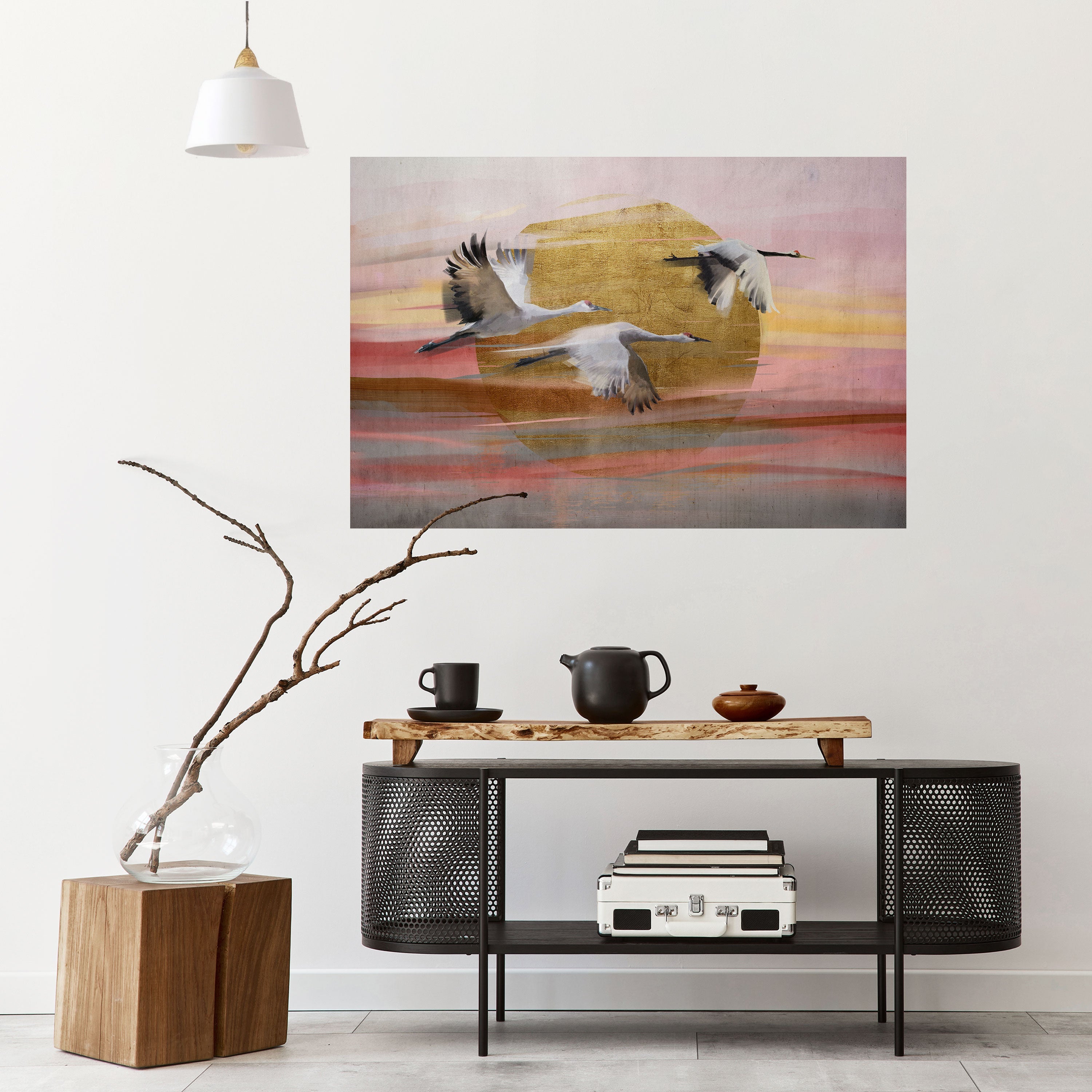 ELEGANT FLIGHT SYMPHONY Peel and Stick Horizontal Poster