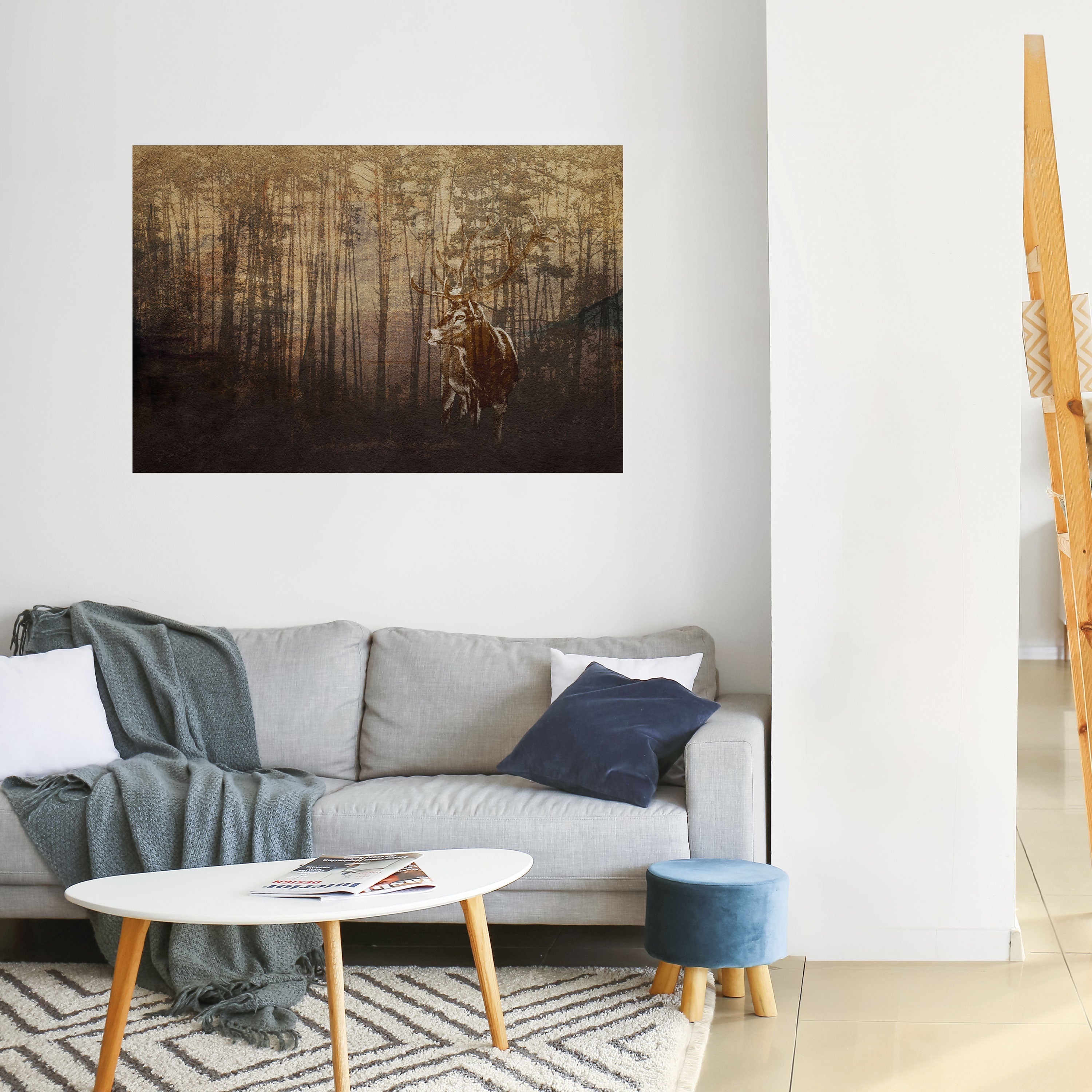 WHISPERING WOODS MYSTIQUE Peel and Stick Horizontal Poster