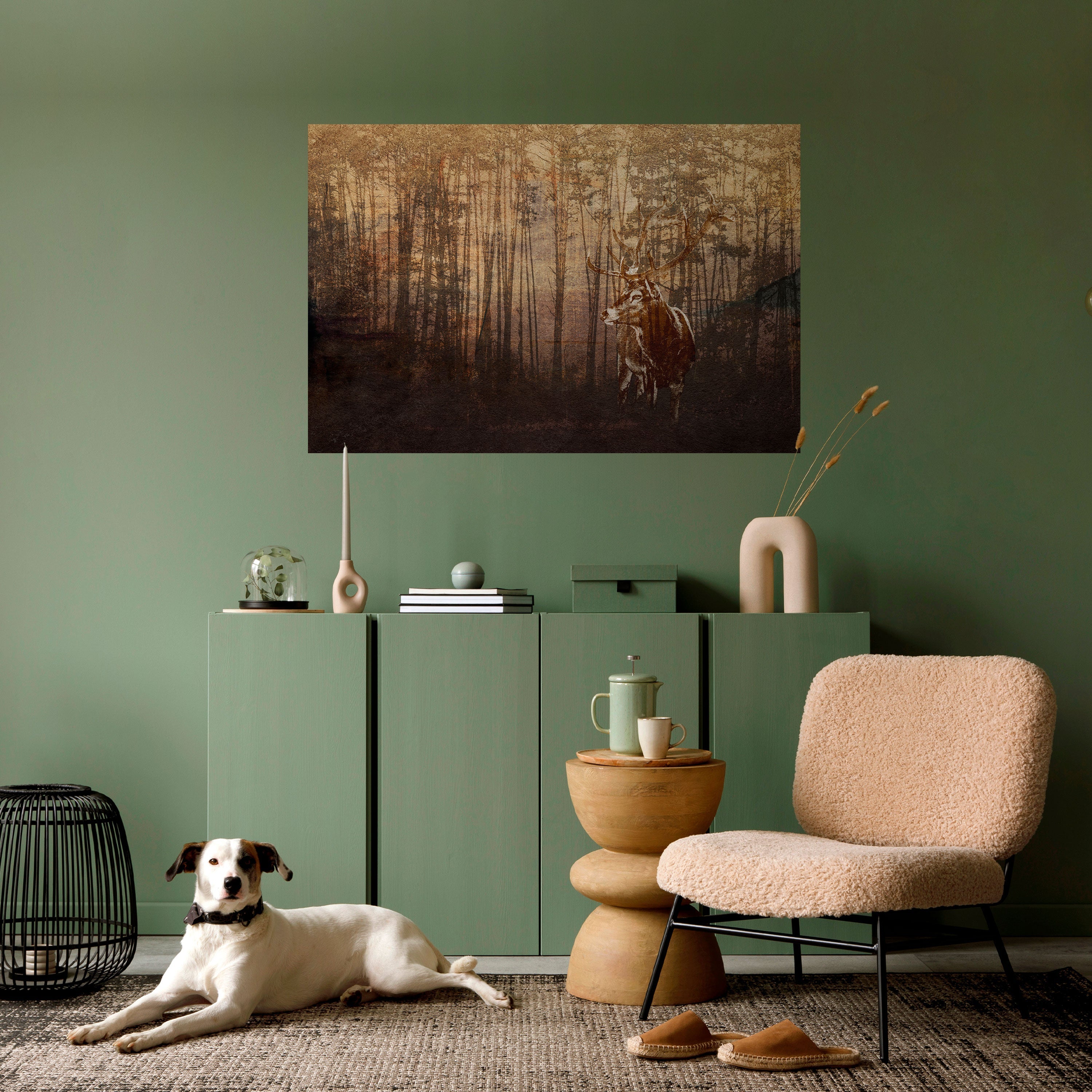 WHISPERING WOODS MYSTIQUE Peel and Stick Horizontal Poster