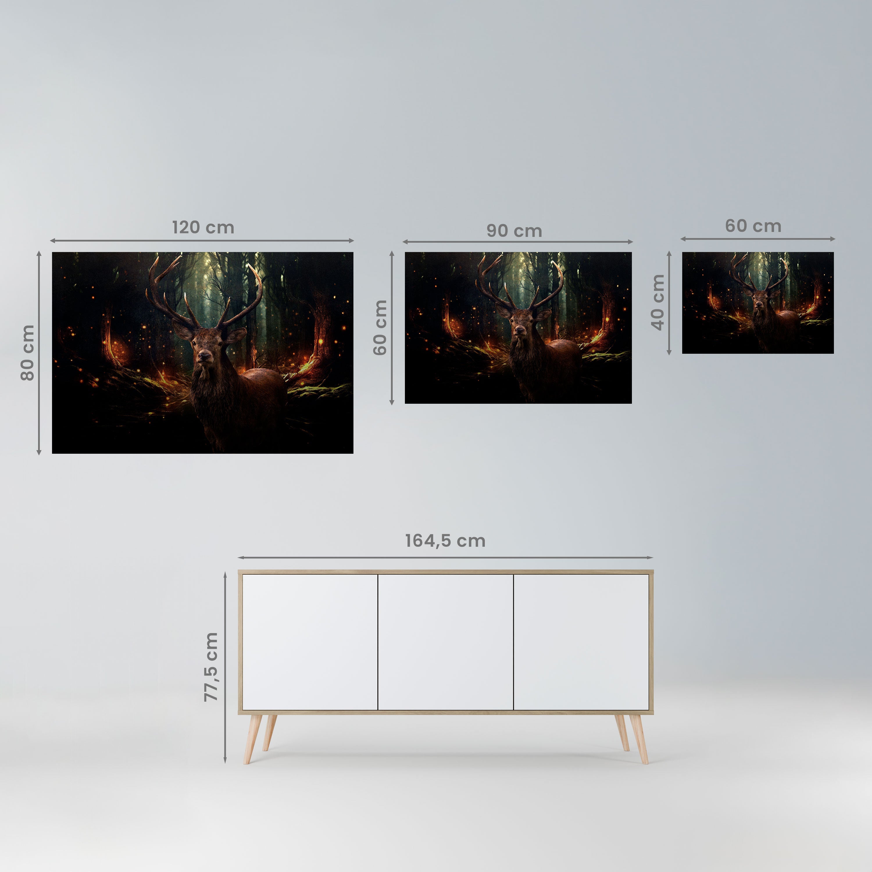 ENCHANTED FOREST GUARDIAN Peel and Stick Horizontal Poster