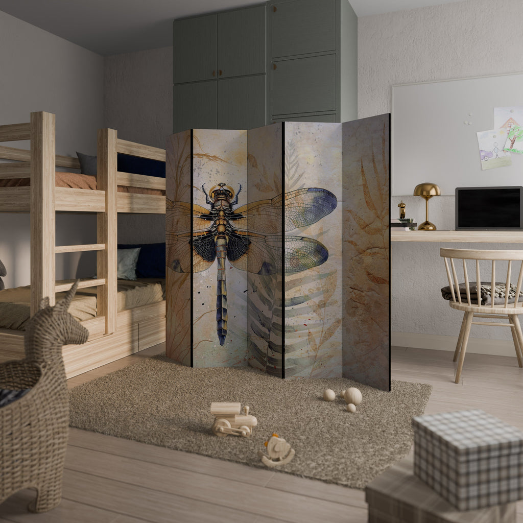 HER HIGHNESS DRAGONFLY Biombo Decorativo de 5 Painéis