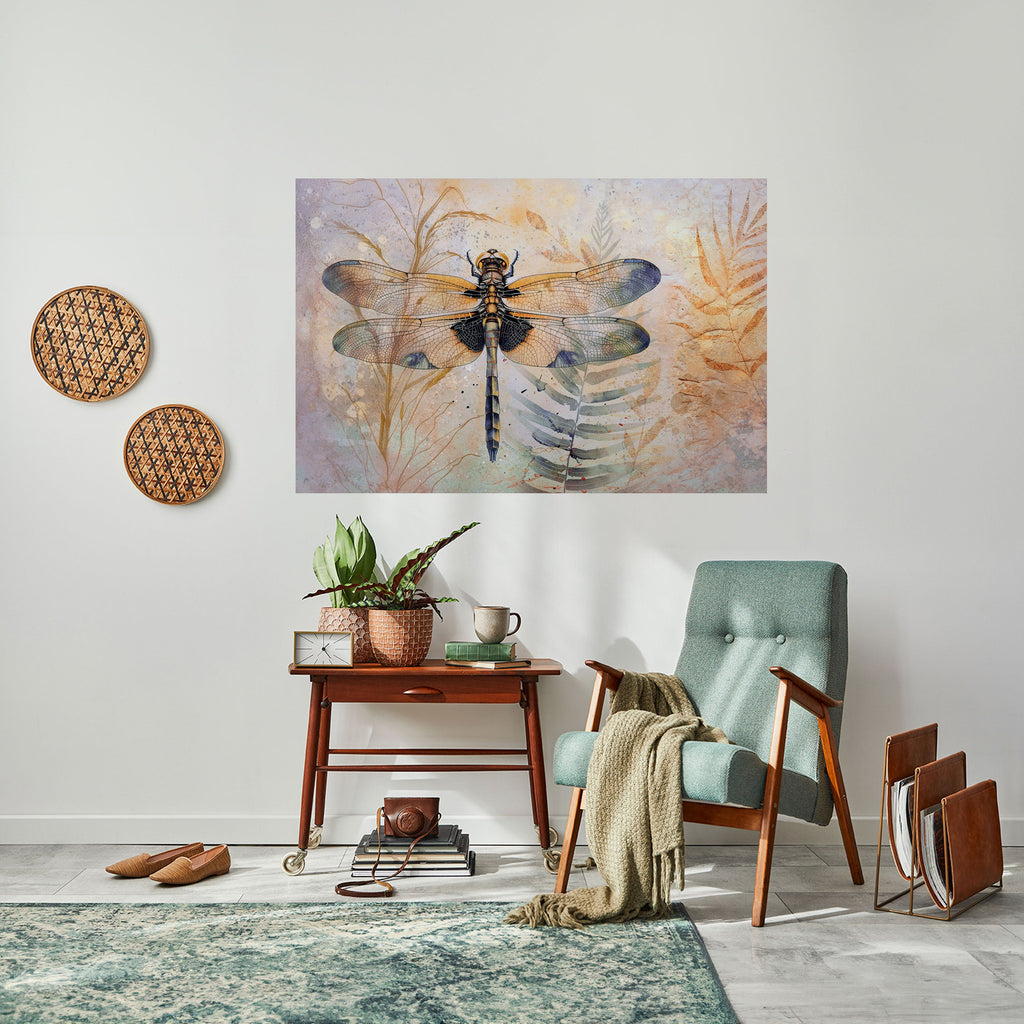 HER HIGHNESS DRAGONFLY Peel and Stick Horizontal Poster