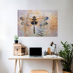 HER HIGHNESS DRAGONFLY Peel and Stick Horizontal Poster