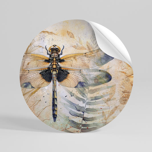 HER HIGHNESS DRAGONFLY Autocolante Redondo Removível