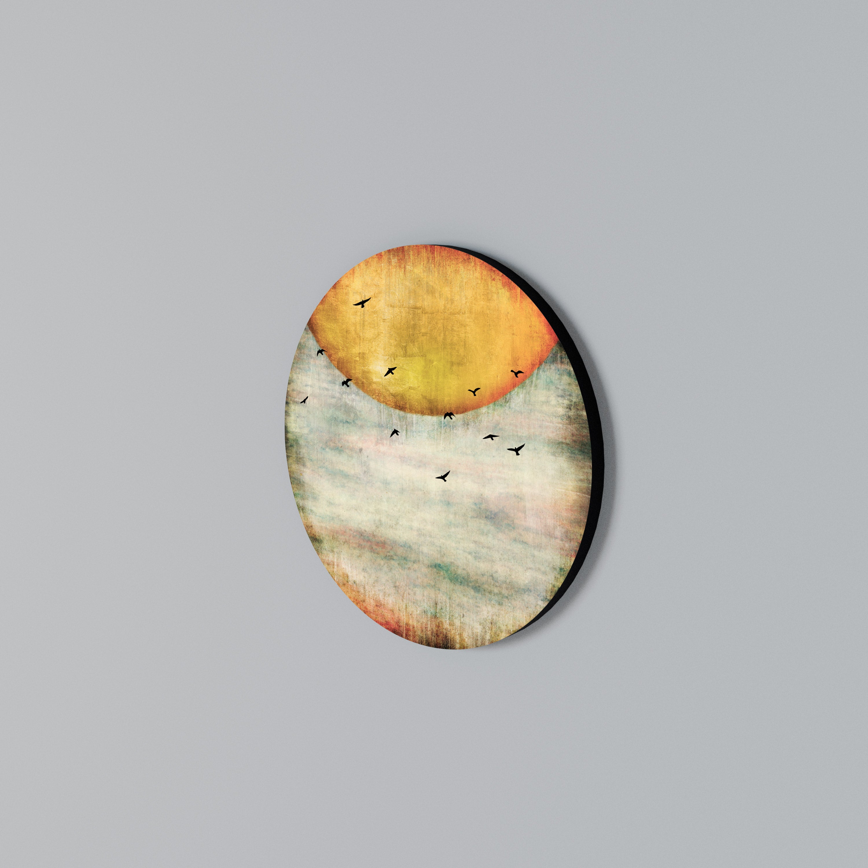 UP TO THE SUN Arte de Parede Redonda