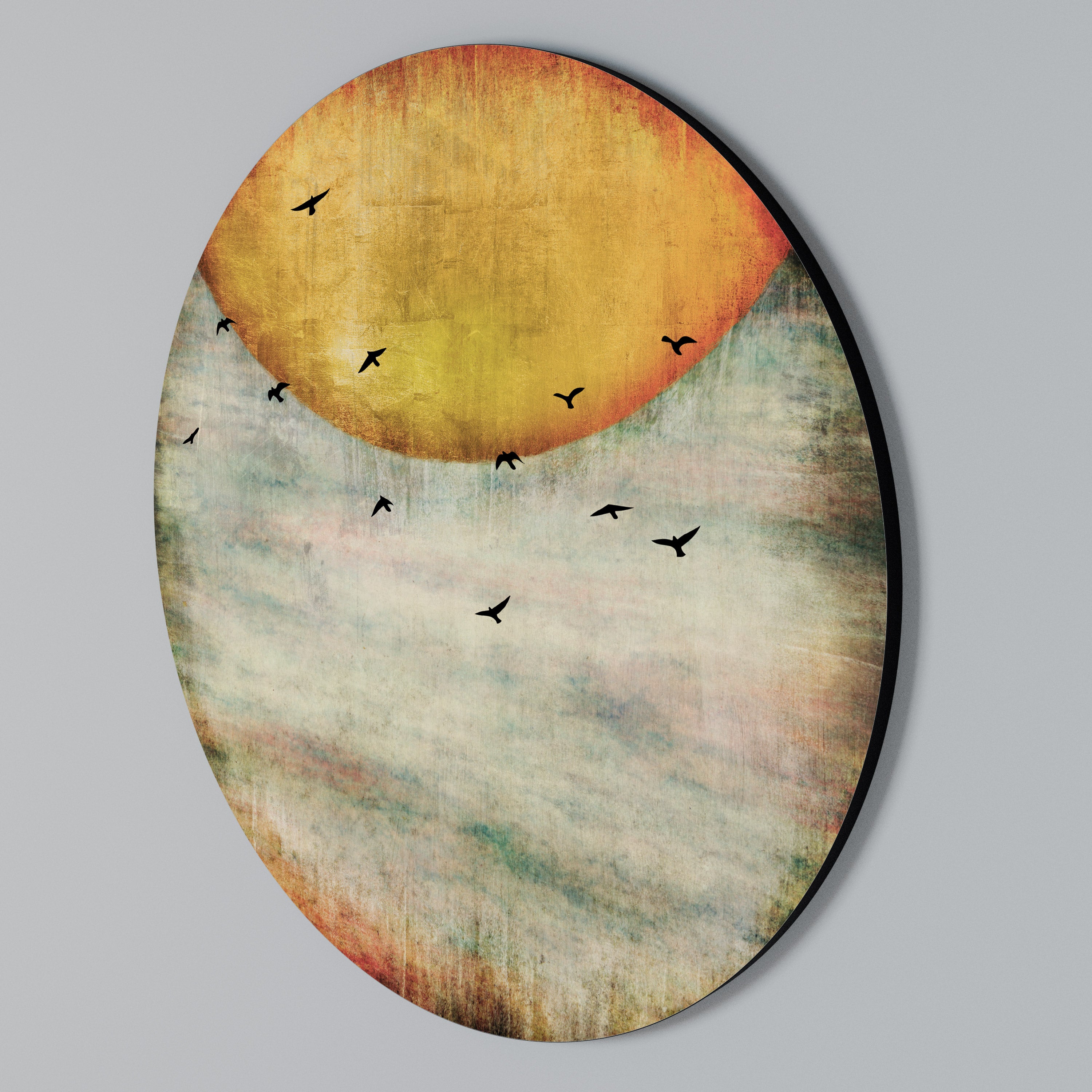 UP TO THE SUN Arte de Parede Redonda