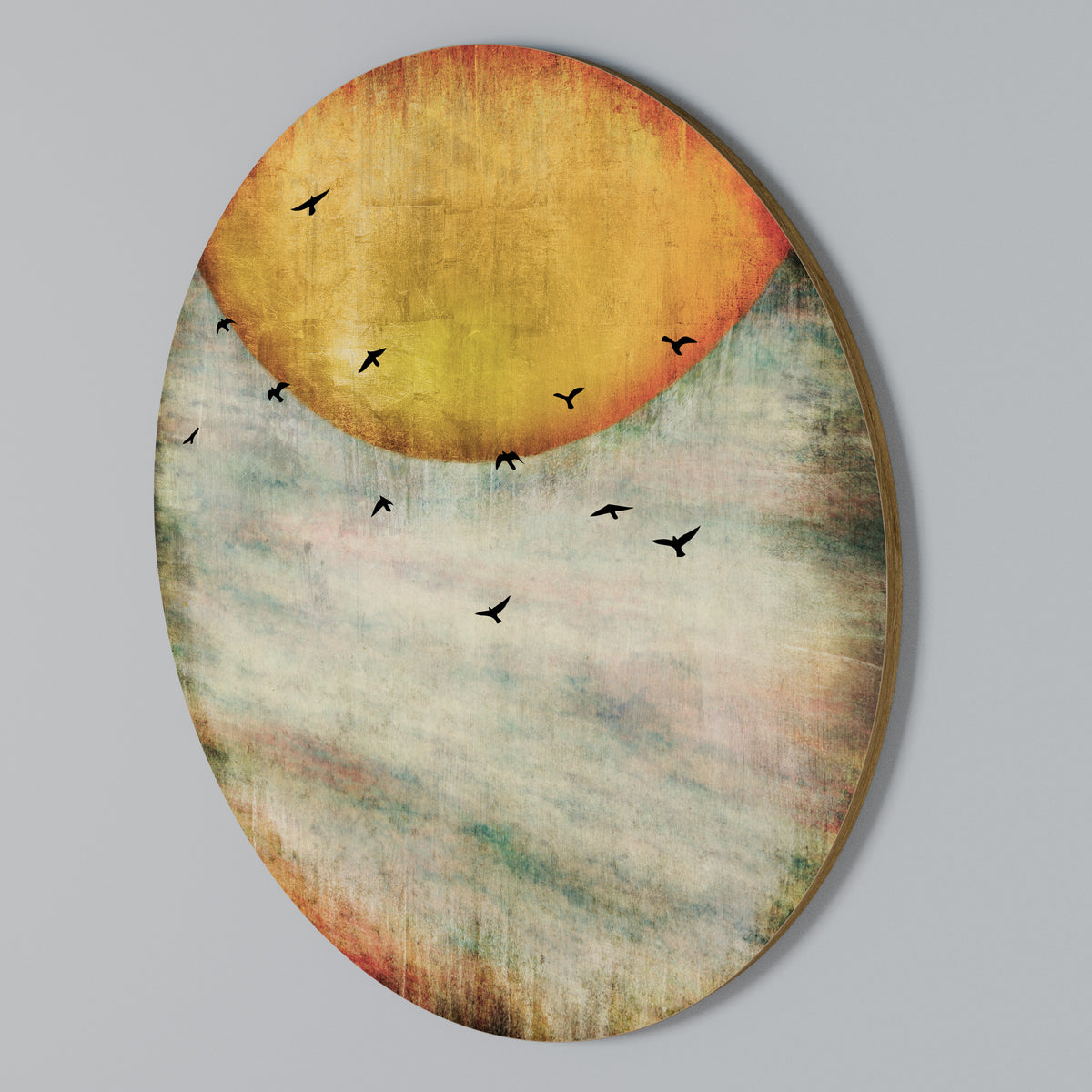 UP TO THE SUN Arte de Parede Redonda