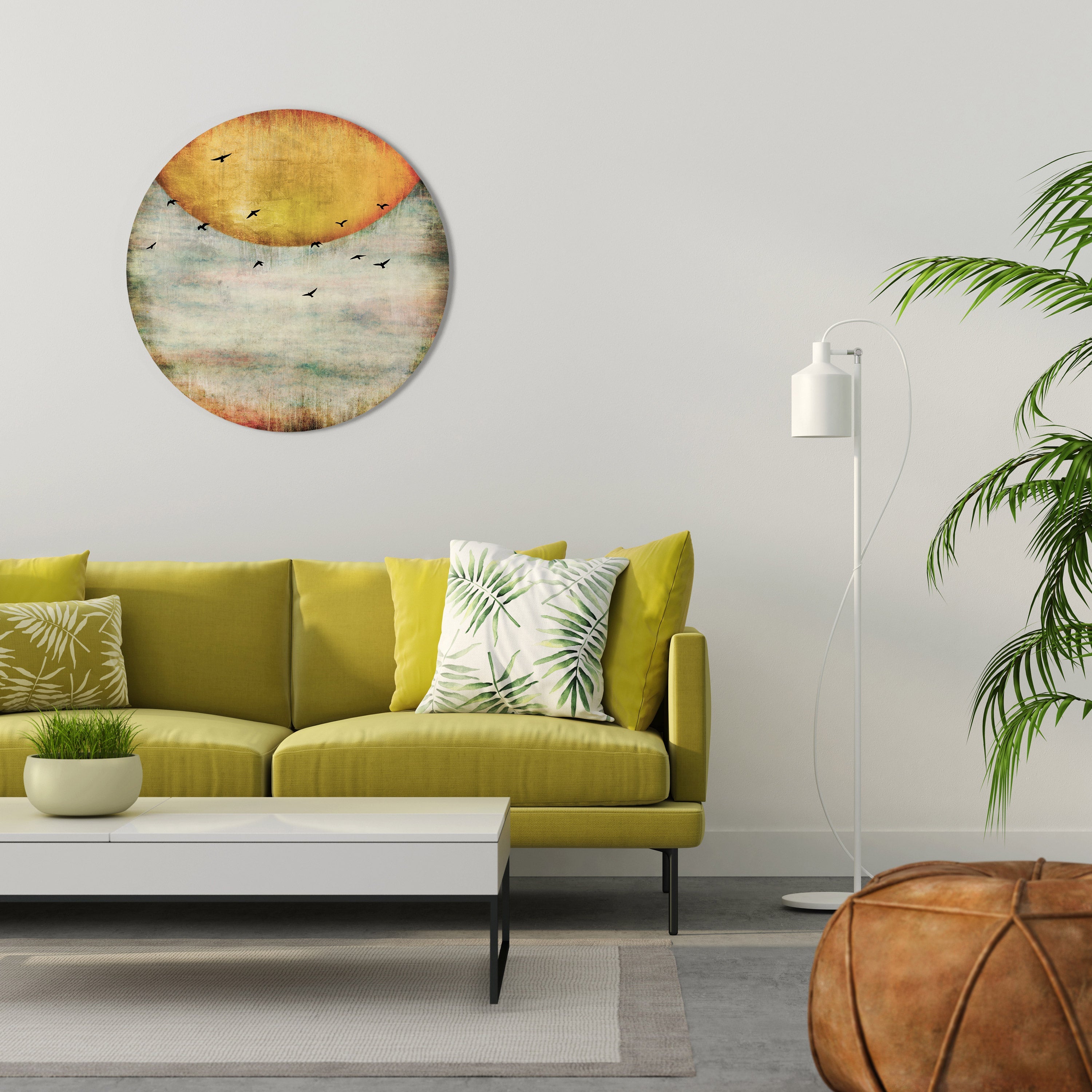 UP TO THE SUN Round Wall Art