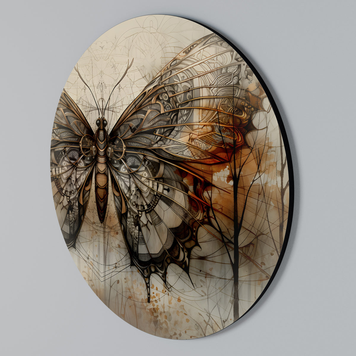 MECHANICAL BEAUTY UNVEILED Arte de Parede Redonda