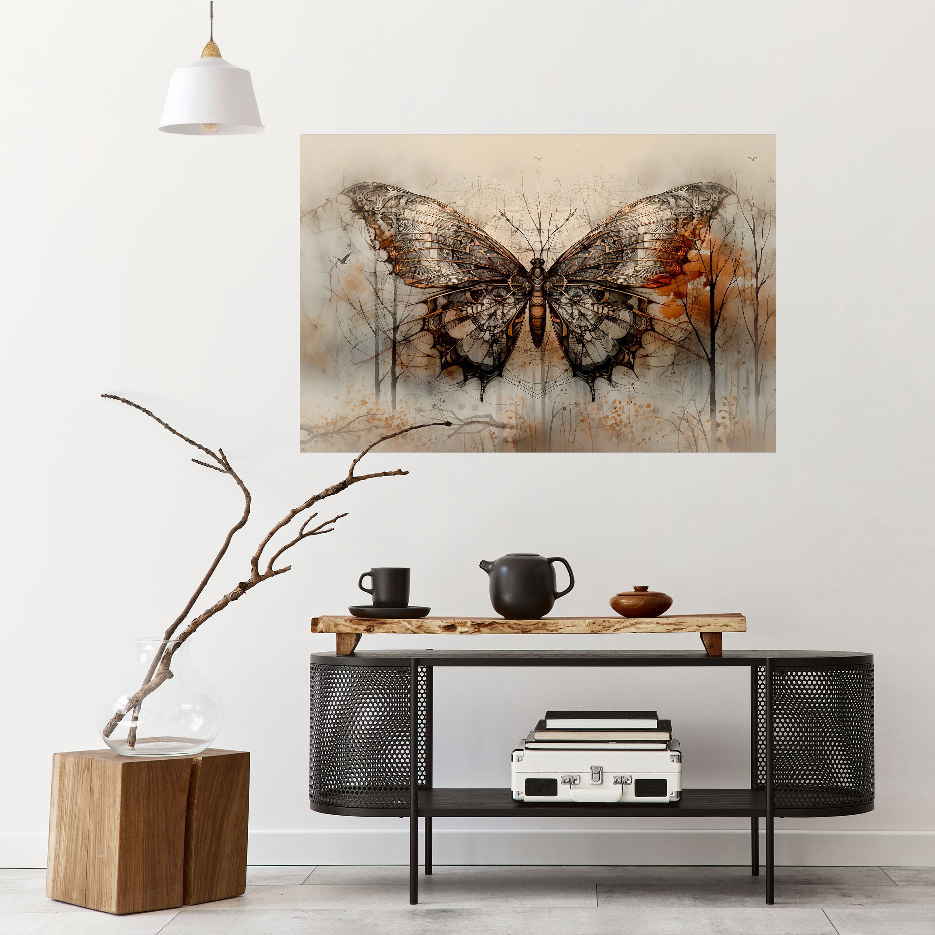 MECHANICAL BEAUTY UNVEILED Poster Horizontal Autocolante