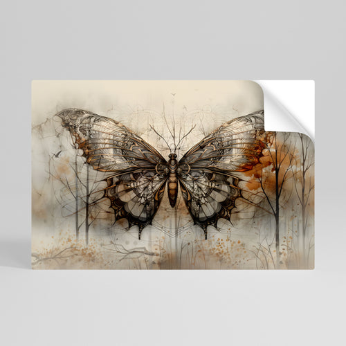 MECHANICAL BEAUTY UNVEILED Póster Autocolante Horizontal