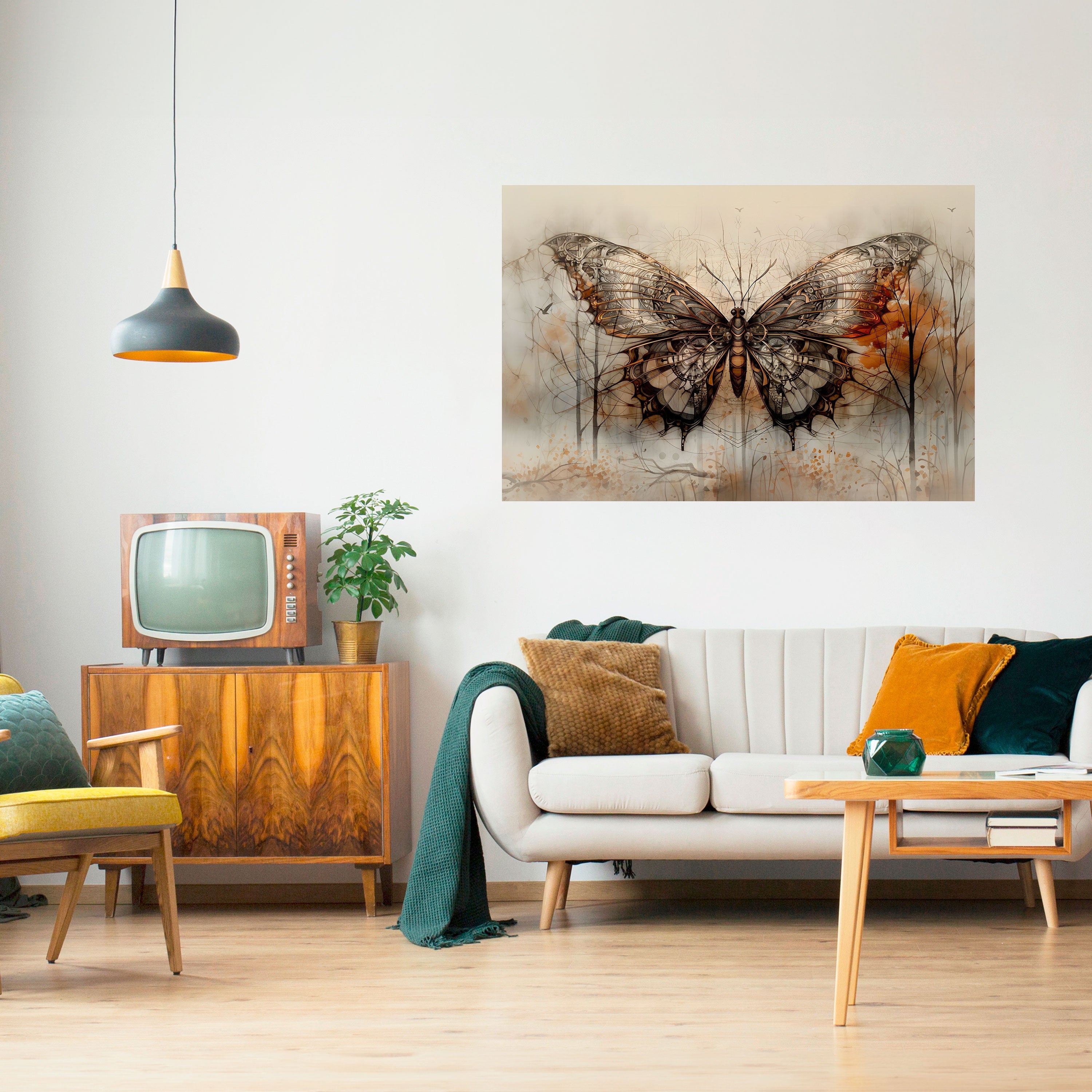 MECHANICAL BEAUTY UNVEILED Poster Horizontal Autocolante