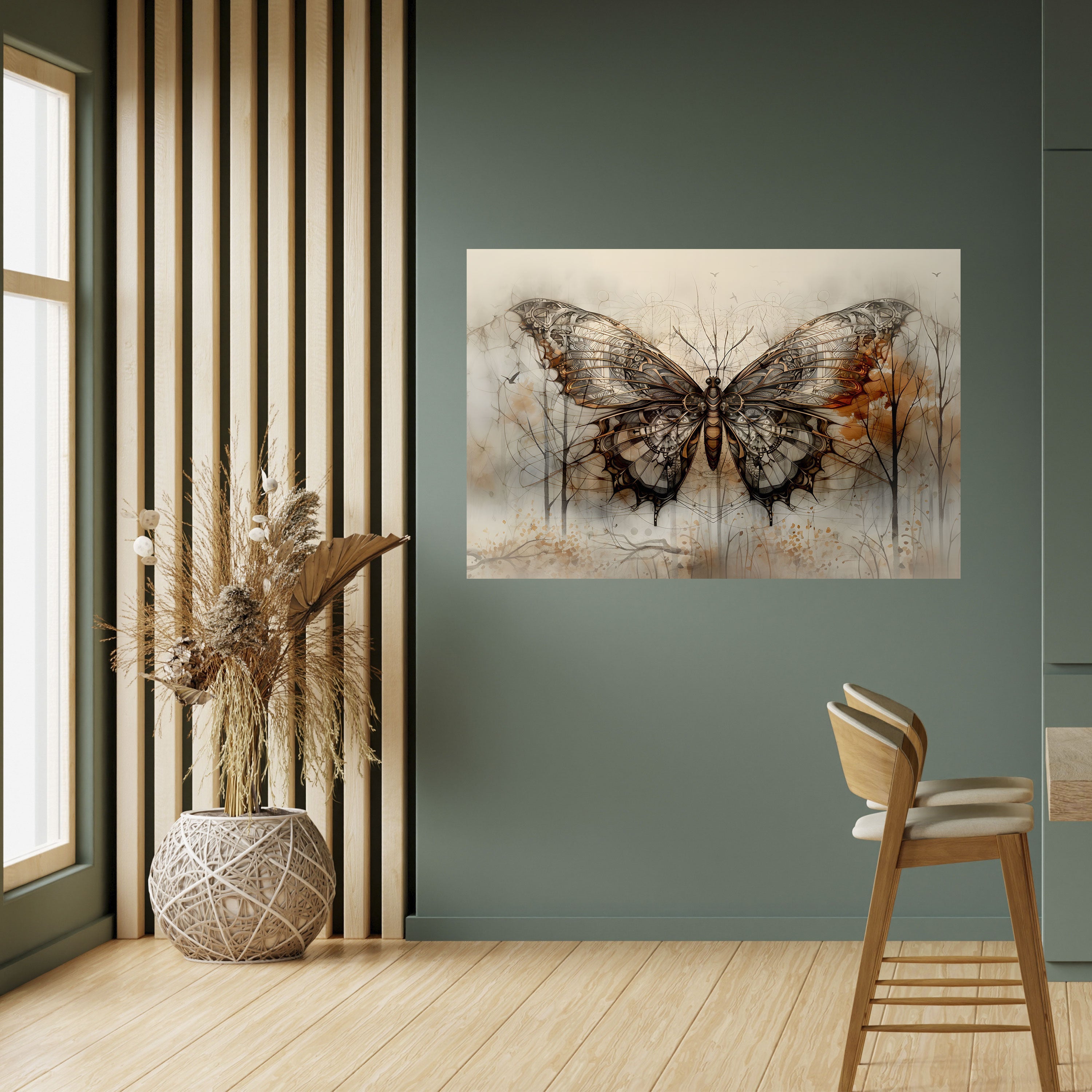 MECHANICAL BEAUTY UNVEILED Poster Horizontal Autocolante