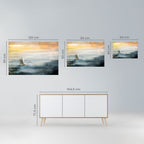 HERON IN FLY Peel and Stick Horizontal Poster