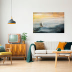 HERON IN FLY Peel and Stick Horizontal Poster