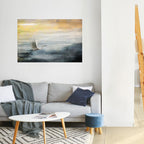 HERON IN FLY Peel and Stick Horizontal Poster