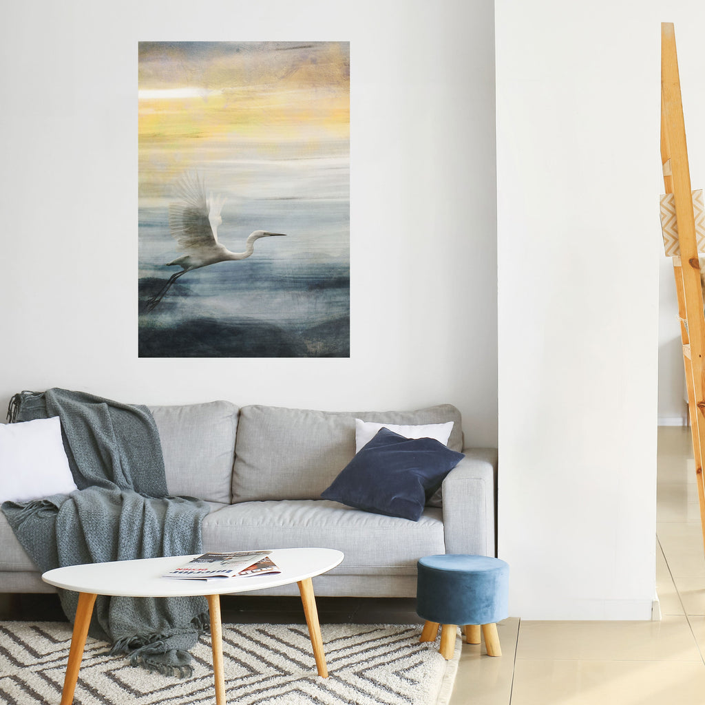 HERON IN FLY Poster Vertical Autocolante