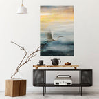 HERON IN FLY Poster Vertical Autocolante