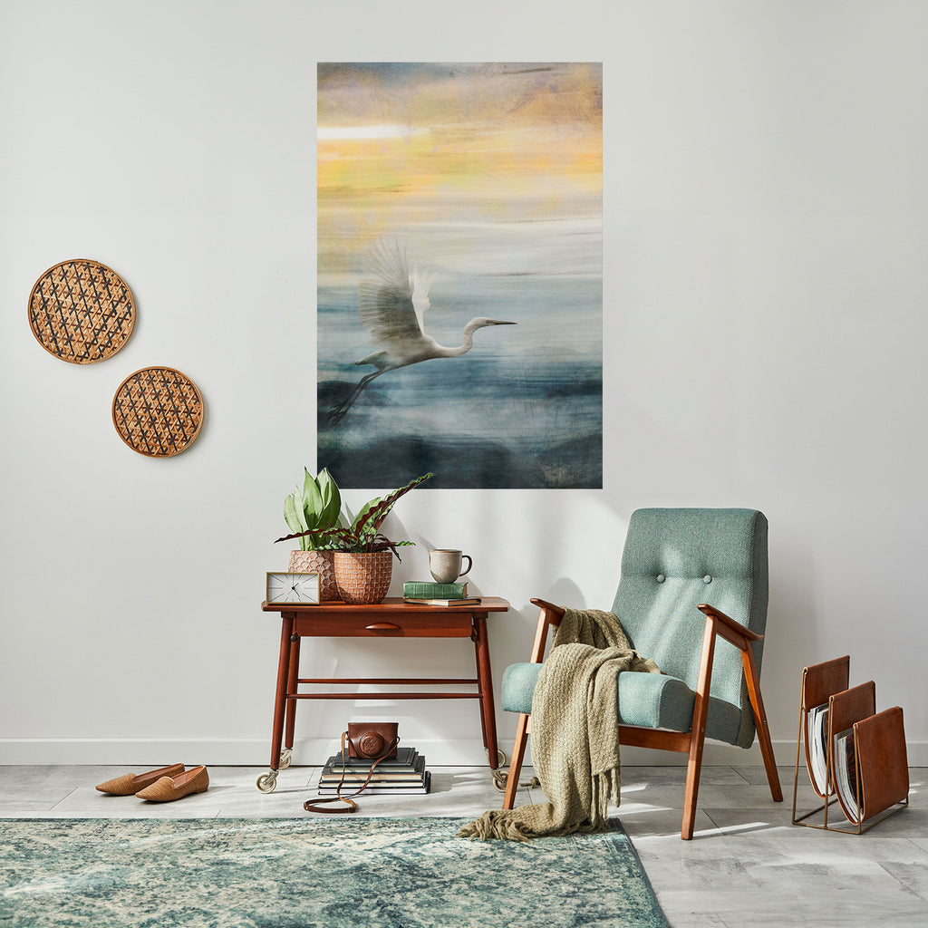 HERON IN FLY Poster Vertical Autocolante