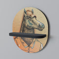 EQUINE SWAGGER Prateleira Oval Decorativa em Acabamento Preto