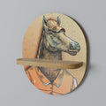 EQUINE SWAGGER Prateleira Oval Decorativa em Efeito Carvalho
