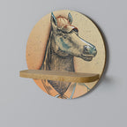 EQUINE SWAGGER Prateleira Redonda Decorativa em Efeito Carvalho