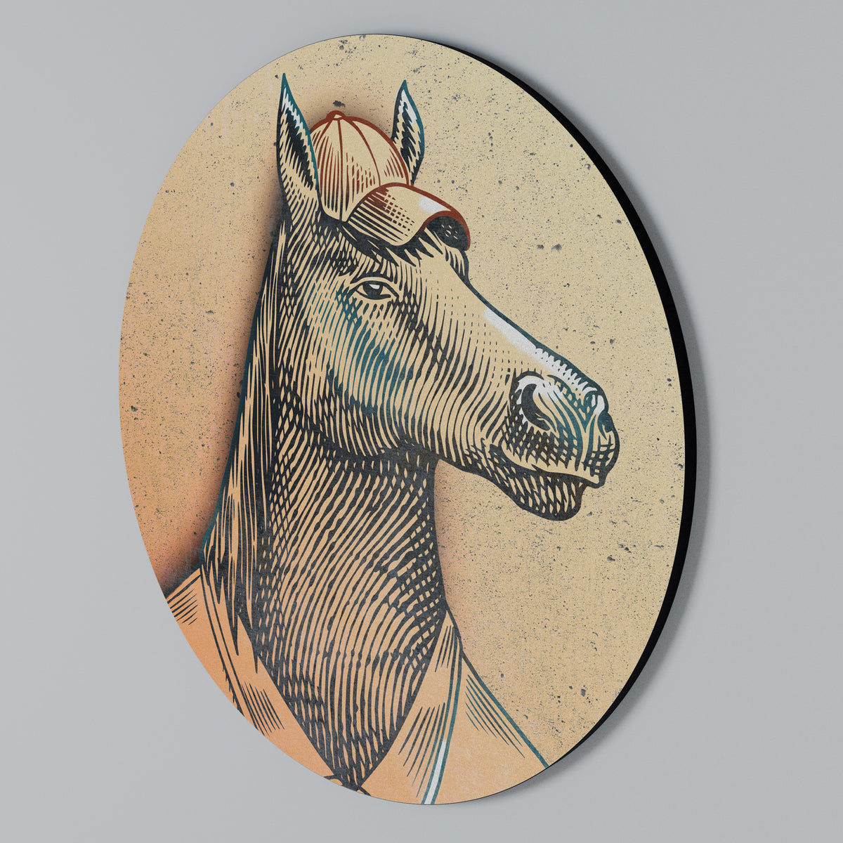EQUINE SWAGGER Arte de Parede Redonda