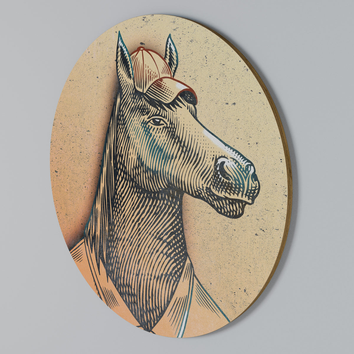 EQUINE SWAGGER Arte de Parede Redonda