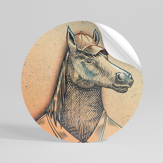 EQUINE SWAGGER Autocolante Redondo Removível