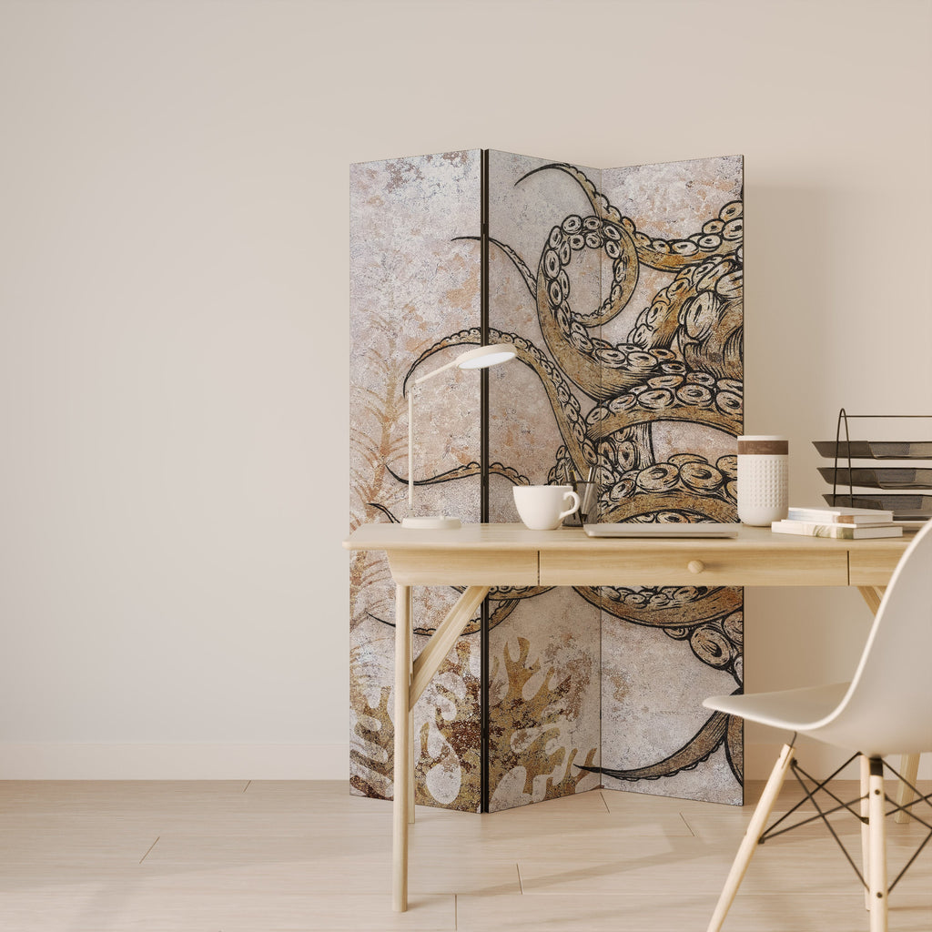 ECHOES OF ATLANTIS Decorative 3-Panel Room Divider