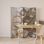 ECHOES OF ATLANTIS Decorative 4-Panel Room Divider