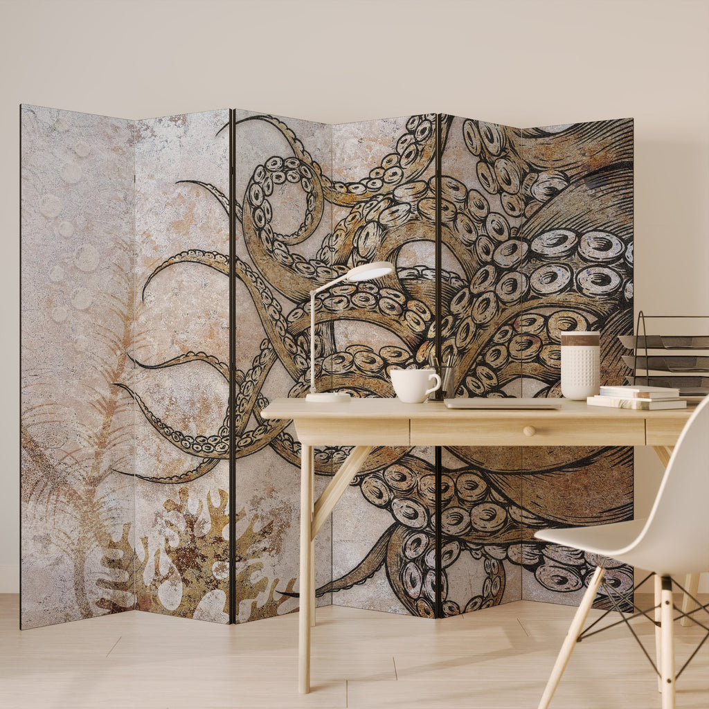 ECHOES OF ATLANTIS Decorative 6-Panel Room Divider