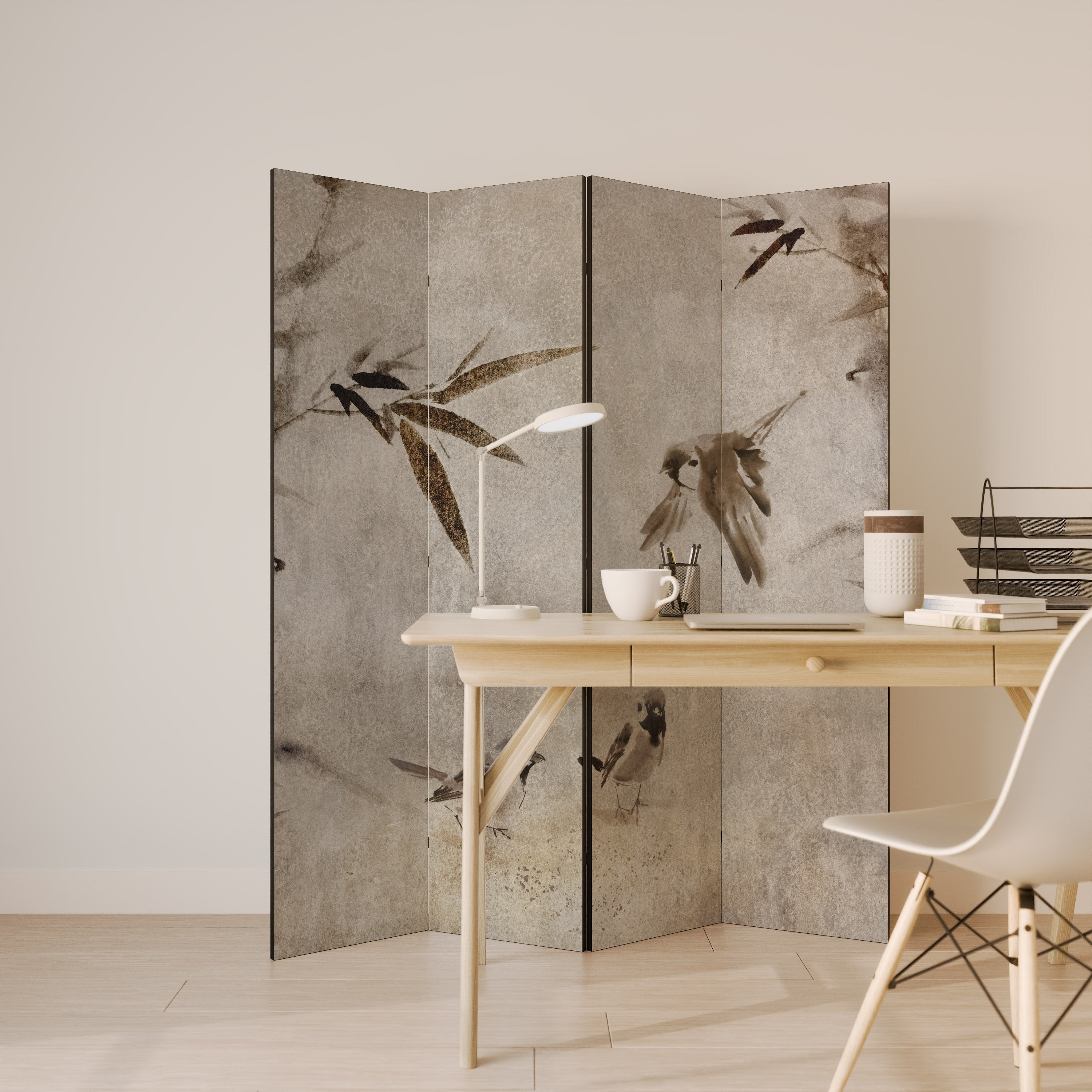 SPARROW BLISS Biombo Decorativo de 4 Painéis